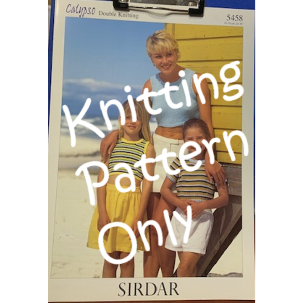 New Sirdar 5458 Calypso Family Sweater Double Knitting Pattern